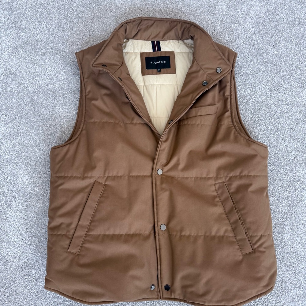 Bugatchi Brown Puffer Vest